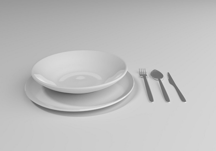 Cutlery plate and bowl