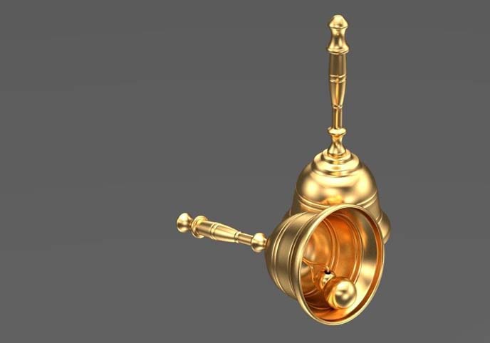 Gold Bell with Handle