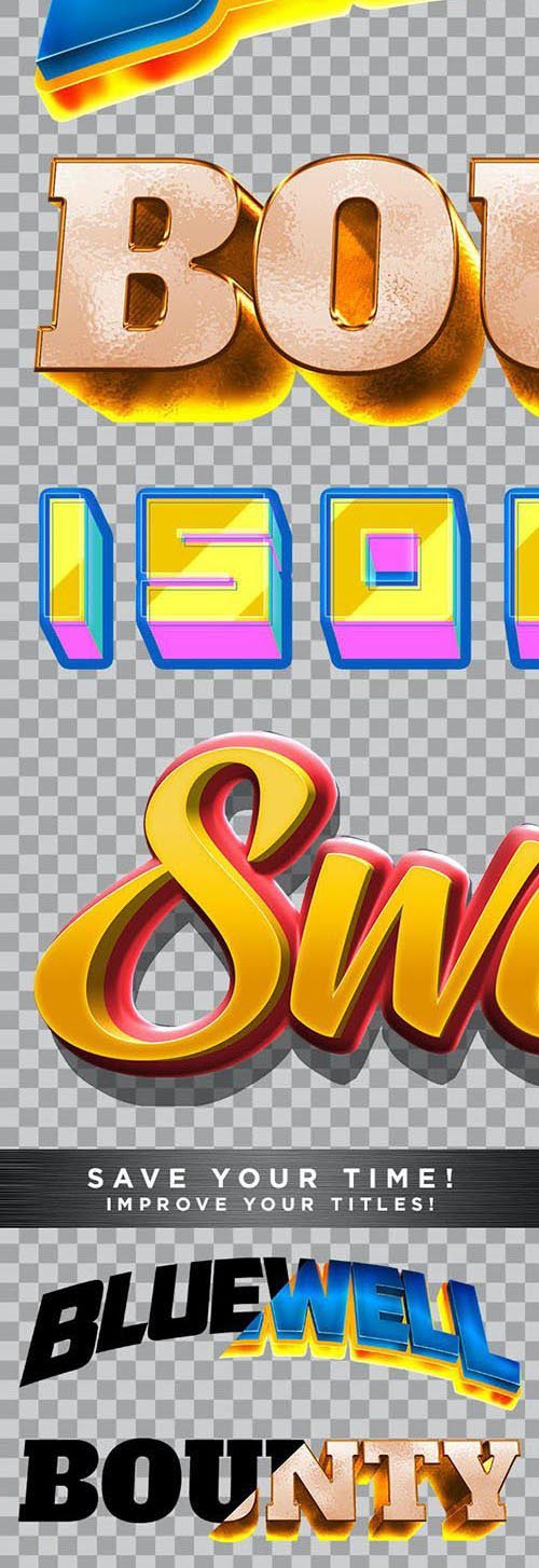 Dynamic 3D - PSD Text Effects Templates