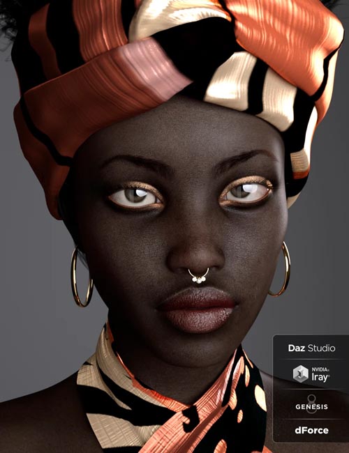 BD Oshun And Her Outfit For Genesis 8 Female