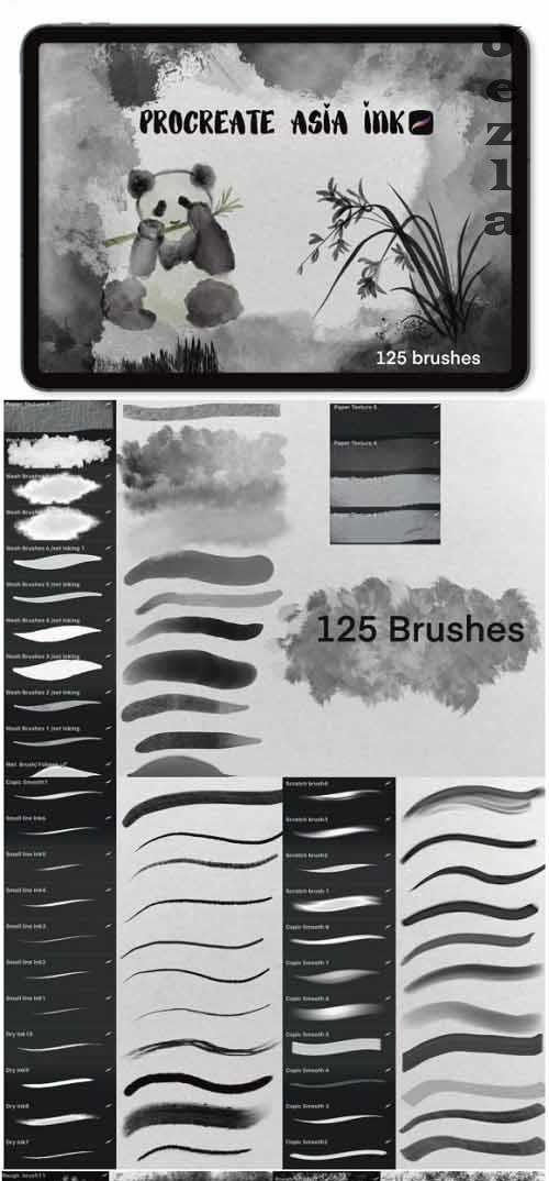Procreate Asia Ink /125 Brushes