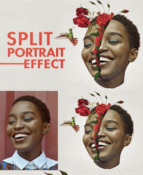 Awesome Split Portrait - Photoshop Effect +Tutorial