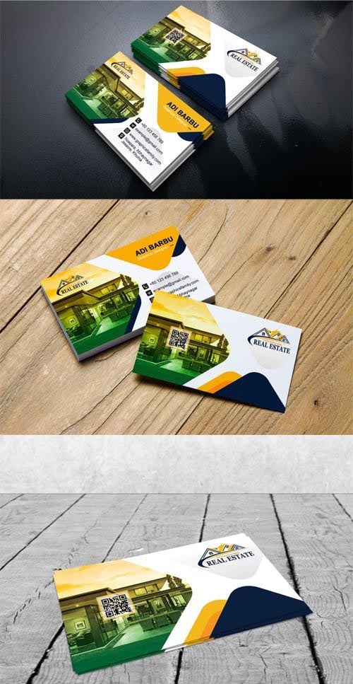 Real Estate Agent Business Card - PSD Templates