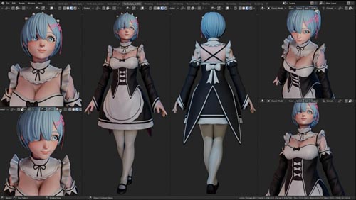 Artstation - Character Sculpt Rem by YanSculpts