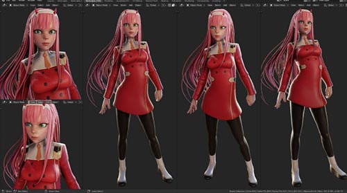 Artstation - Character Sculpt Zero Two by YanSculpts