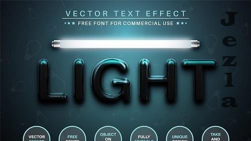 Fluorescent Lamp - Editable Text Effect - 6837107