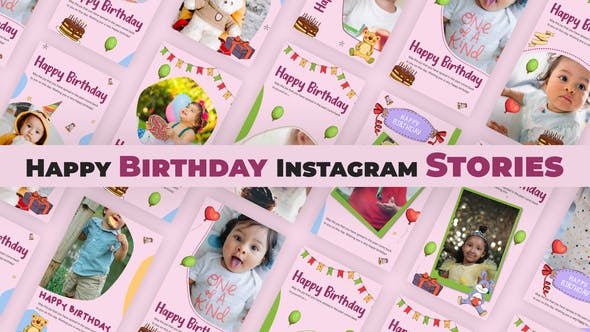 Videohive - Birthday Instagram Stories - 35757945
