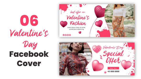 Videohive - Valentine Day Facebook Cover - 35490695