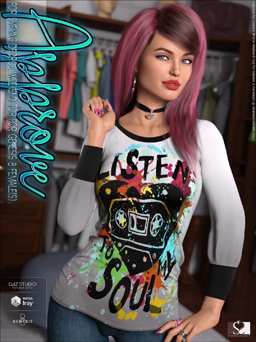 Approve for dForce Weekend Top for Genesis 8 Female(s)