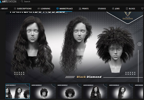 Haircards Models with Textures