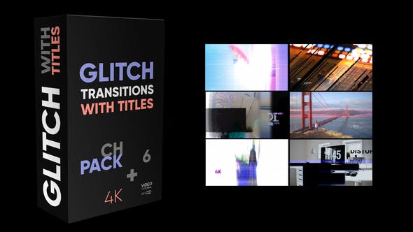 Videohive - Glitch Transitions With Titles 4K - 35721308