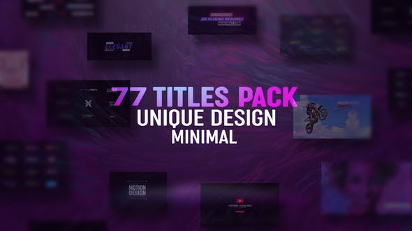 Videohive - 77 Titles Pack - 31167937