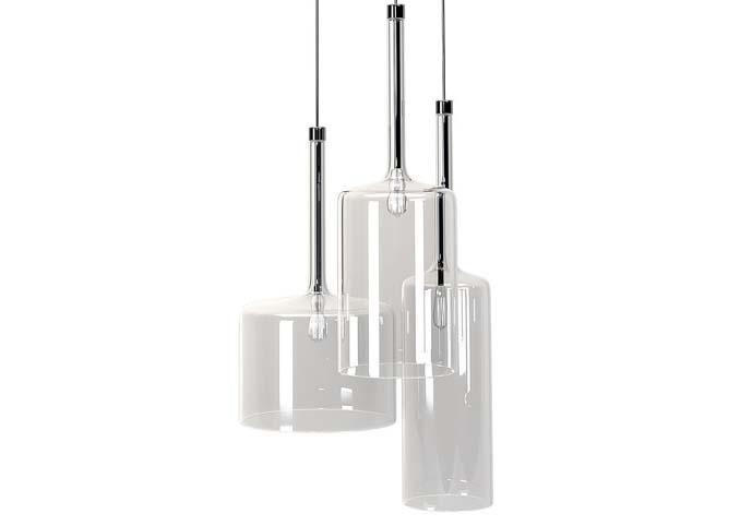 Crystal Bottle-Shaped Pendant Light