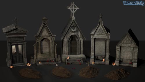iClone 7: More Cemetery Props