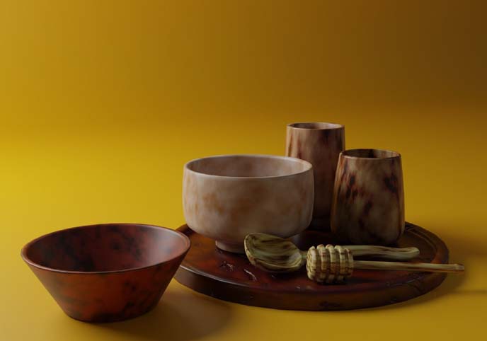 Wooden crockery