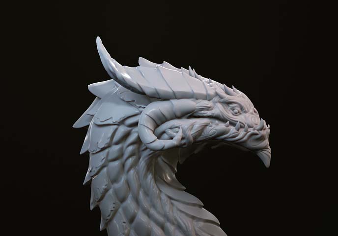 Dragon Head for 3D print 80mm