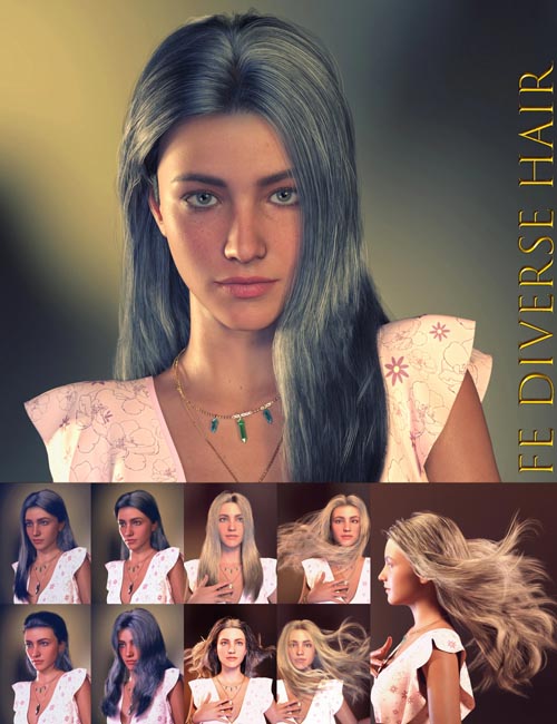 FE Diverse Hair Vol 1 for Genesis 8 and 8.1 Females