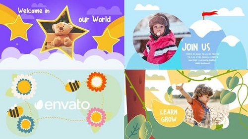 Videohive - Cartoon Kids Scenes for FCPX - 35843879