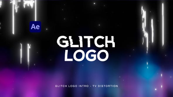 Videohive - Glitch Logo Intro - TV Distortion - 35885332