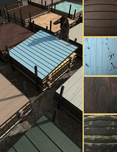 Distressed Painted Wood Iray Shader