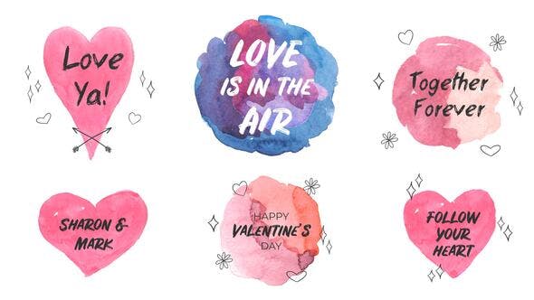 Videohive - Love Is In The Air. Watercolor Titles - 35835056