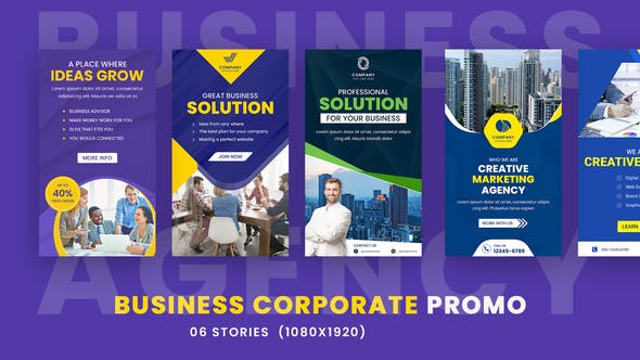 Videohive - Business Solution Stories Pack - 35812413