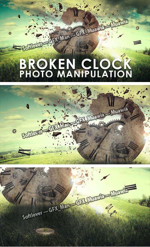 Broken Clock - Photoshop Manipulation + Tutorial