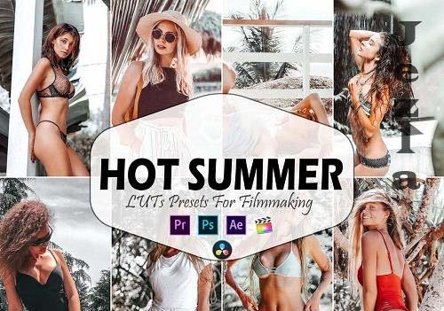 10 Hot Summer Video LUTs Presets, Beauty bright LUT preset, Fashion Portrait filter