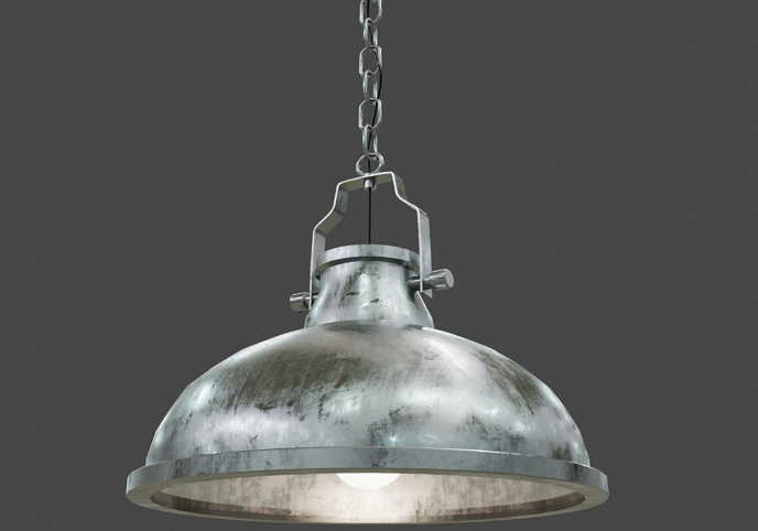 Industrial Lamp Metal Round