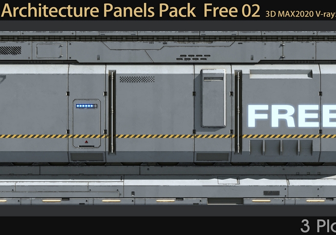 Sci-Fi Architecture Panels Pack 02