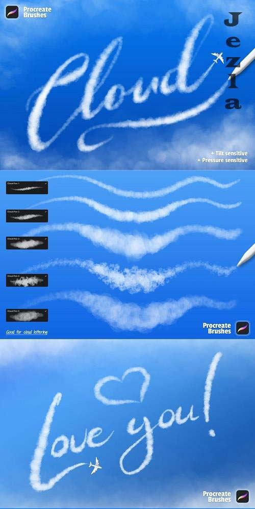 Clouds Procreate Brushes