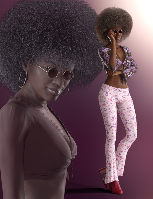 Groovy Lady dForce Hair and Clothing for Genesis 8 and 8.1 Female