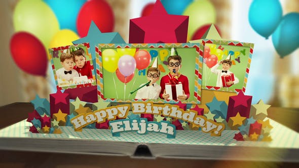 Videohive - Happy Birthday Pop Up Book - 36005995