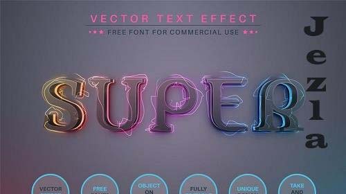 Super Lightning Editable Text Effect - 6986480
