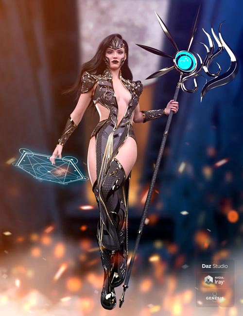dForce Ember Caller Outfit for Genesis 8 and 8.1 Females