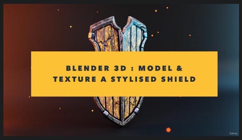 Udemy - Blender 3D - Model and texture a stylised shield!