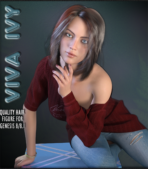 Viva Ivy Hair for Genesis 8 and 8.1