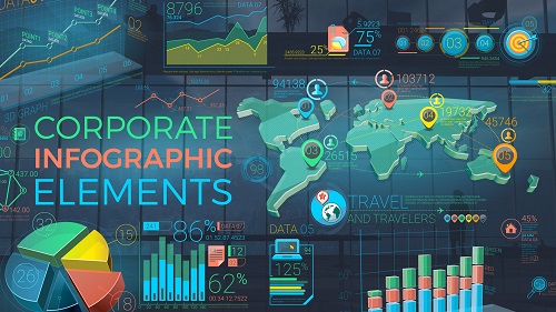 Colorful Corporate Infographic Elements 098790172