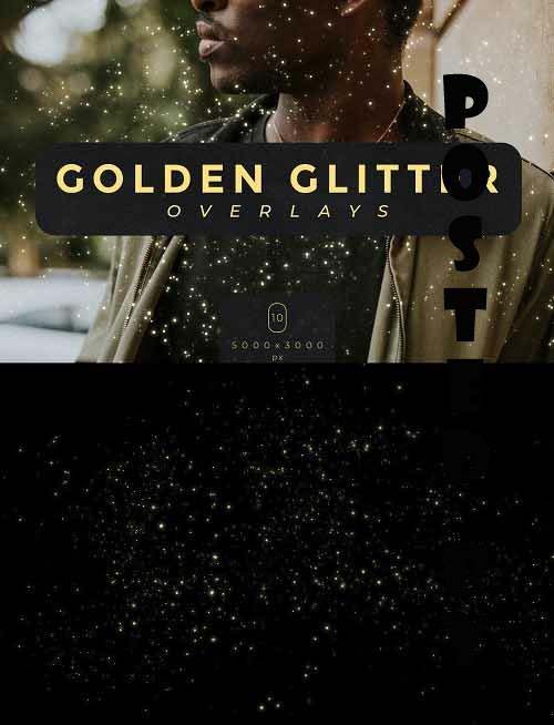 Golden Glitter Overlays