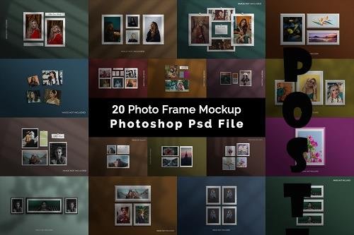 Photo Frame Mockup Bundle V2 - 20 Premium Graphics