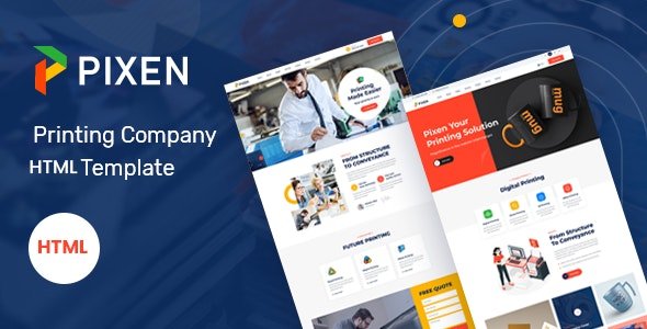 ThemeForest - Pixen v1.0 - Printing Services Company HTML5 Template (Update: 30 April 21) - 31469576