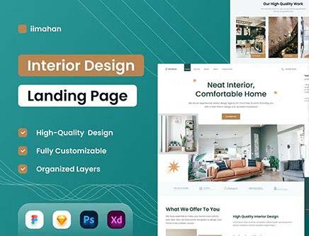 Interior Design Landing Page - UI Design