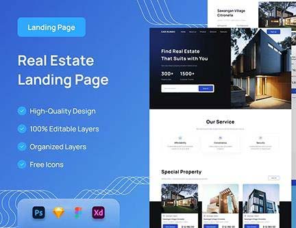 Real Estate Landing Page - UI Design