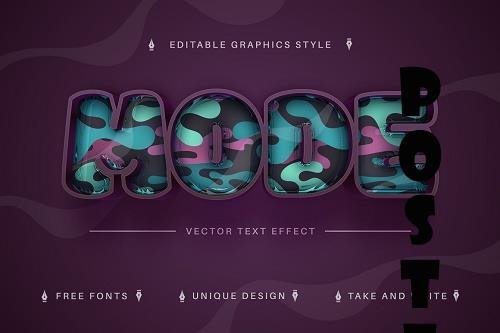 Mode - Editable Text Effect, Font Style - 7050851