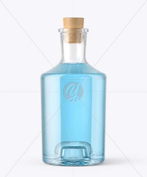 Gin Bottle with Cork Mockup 47557