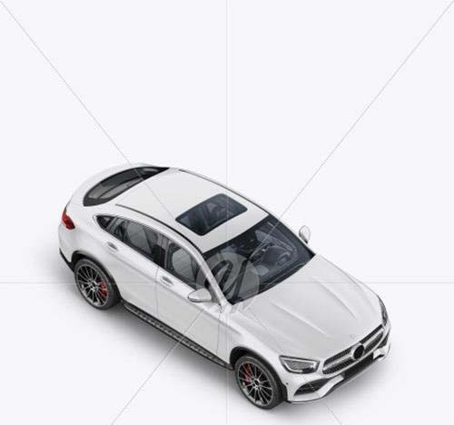 Coupe Crossover SUV Mockup - Half Side View (High-Angle Shot) 47968