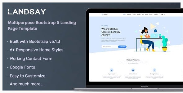 ThemeForest - Landsay v2.0.0 - Bootstrap 5 Landing Page Template - 21348731