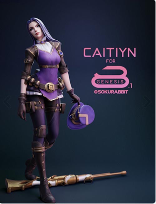 Caitlyn For Genesis 8 and 8.1 Female