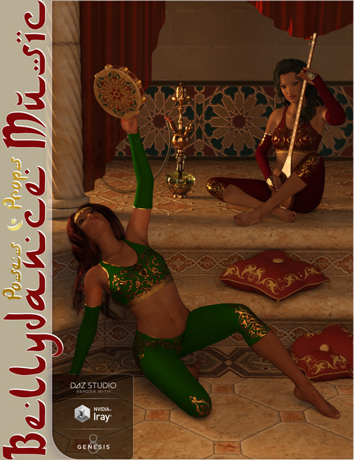 Bellydance Music Poses and Props for Genesis 8 Female(s)