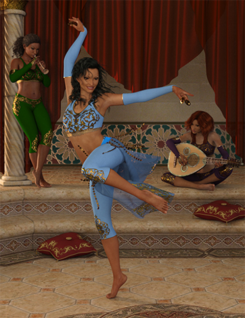 Bellydance Melodie Poses and Props for Genesis 8 Females